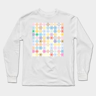 Colorful Shape Pattern Art Print Pattern Design Long Sleeve T-Shirt